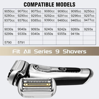 New 94M Shaver Replacement Head Compatible with Braun Series 9 Pro 9290cc 9291cc 9370cc 9376cc 9293s 9260s Electric Razors