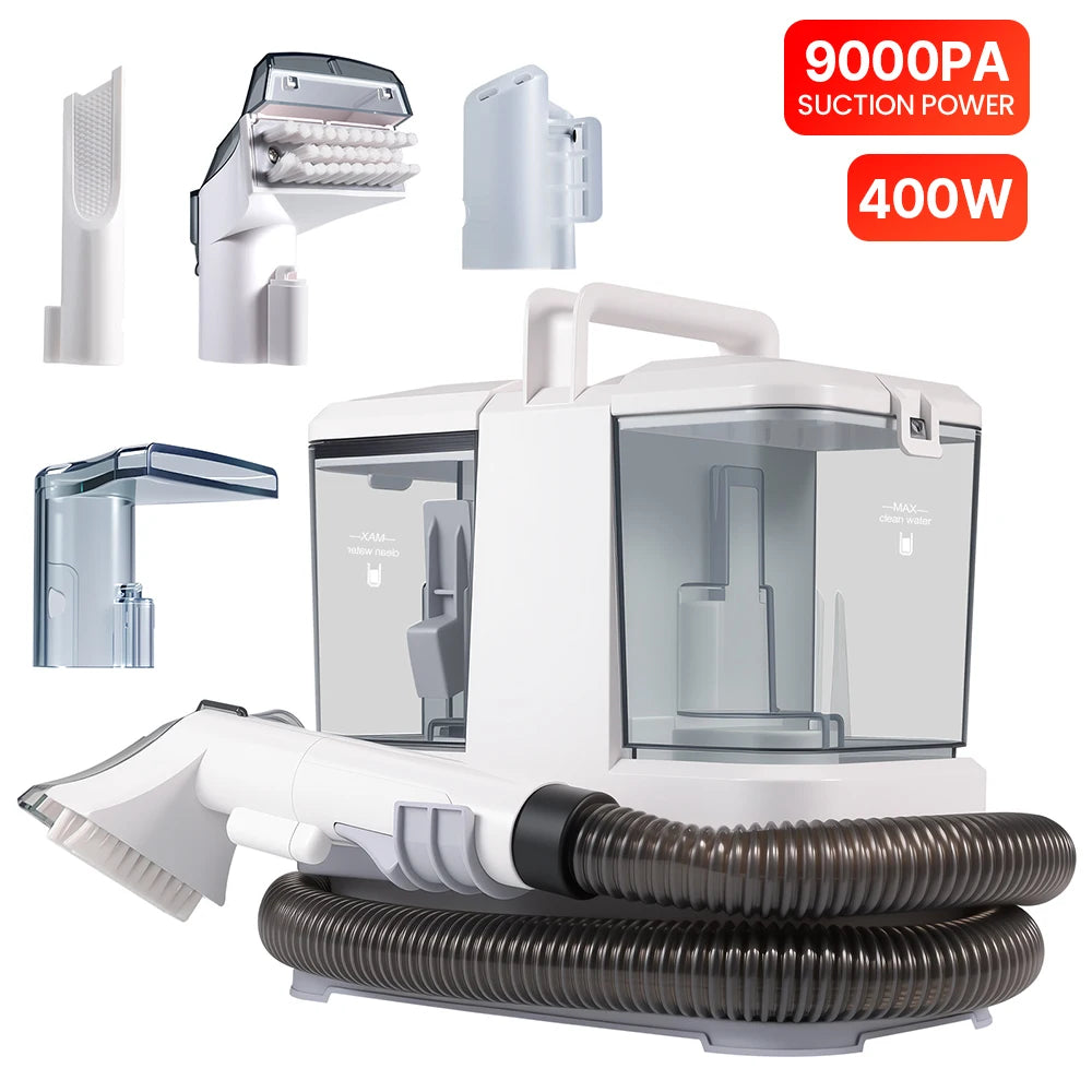 Portable Carpet Cleaner Machine 750W 15KPA Multifunctional Handheld Mite Remover Sofa Carpet Wet Cleaner for Sofa Car Seat