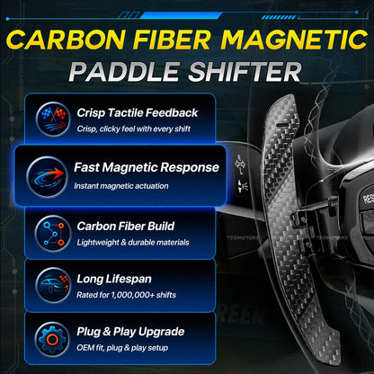 TDD Carbon Fiber Steering Wheel Magnetic Paddle Shifter for Volkswagen Golf 8 MK8 CC GTI R Car Modified Interior