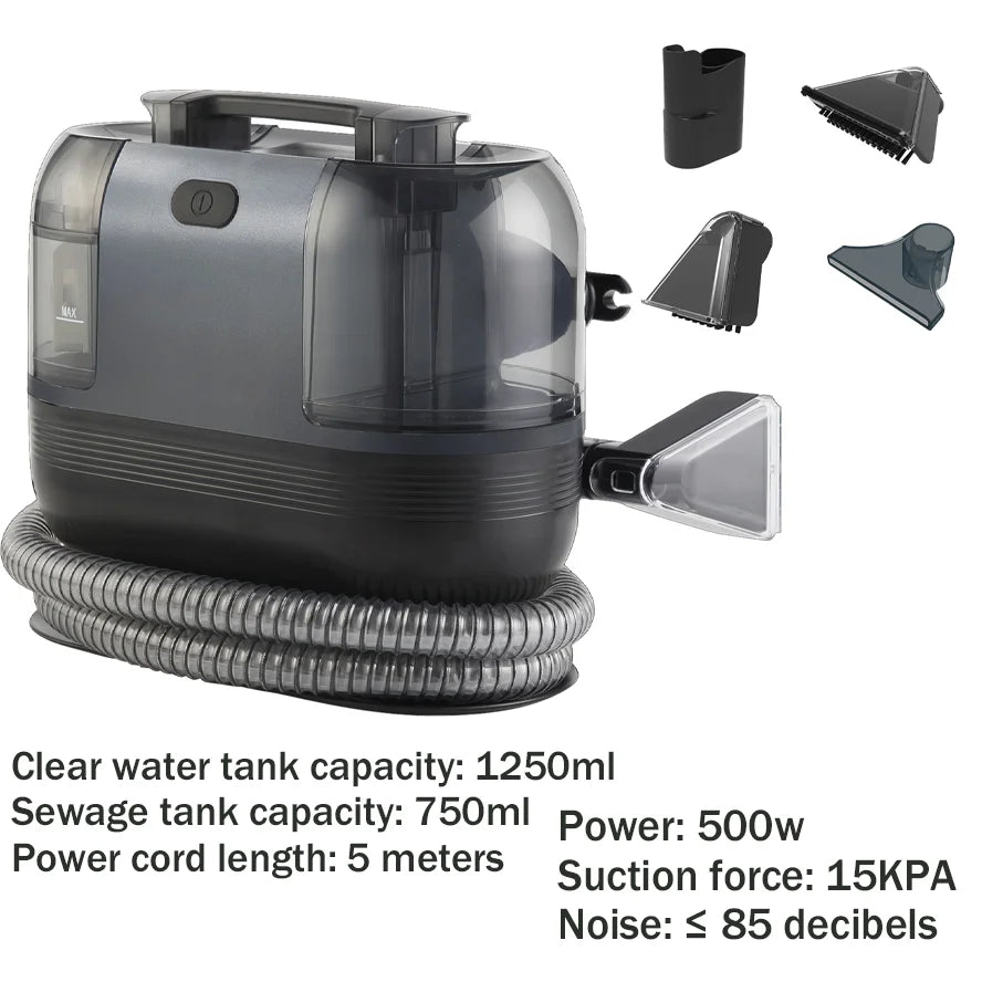 Spot Cleaner Handheld Carpet Cleaner for Sofa Curtain Pet Hair Spray Suction Integrated Machine Clean Machine
