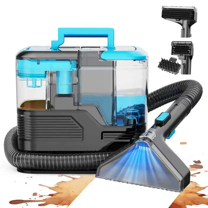 25KPA Washing Vacuum Cleaner, Portable Wired Rug Cleaner, Removable Stain Cleaner with Two Water Tanks, Wet and Dry Vacuum Cleaner