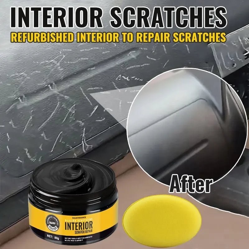 KJM Car Interior Scratch Repair Kit - Enhanced Gloss Dashboard and Plastic Repair Paste