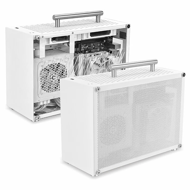 METALFISH T60 Mini ITX Black Case 9L Gaming Computer Chassis Compact transparent PC Support SFX PSU/300mm GPU