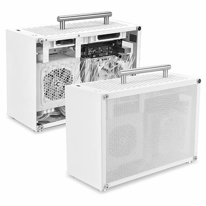 METALFISH T60 Mini ITX Black Case 9L Gaming Computer Chassis Compact transparent PC Support SFX PSU/300mm GPU