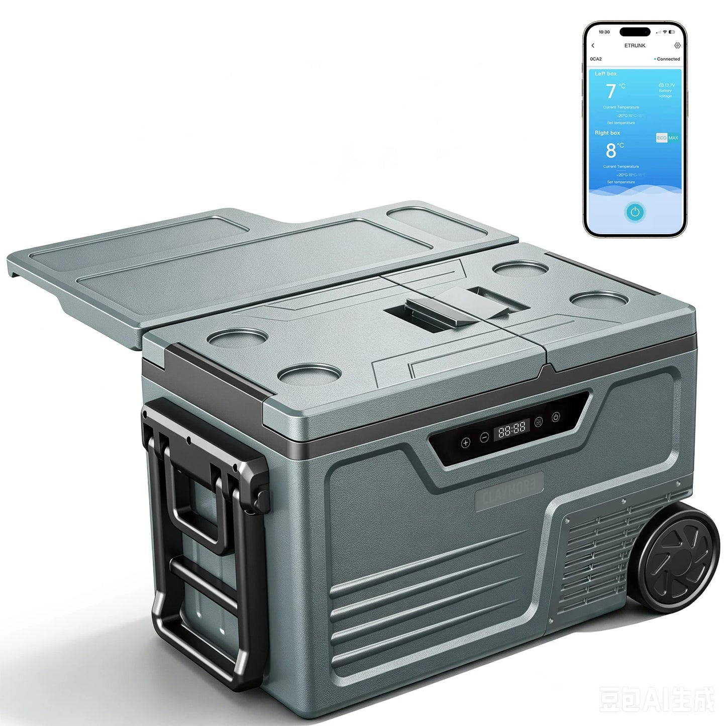 Foursun 21L/25L/35L/45L/55L Portable Compressor Car Fridge Freezer with Bluetooth App Control, for Camping, Travel, Home, DC 12V/24V & AC 100-240V
