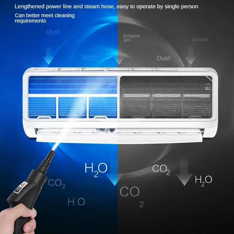 2500W High Temperature and Pressure Handheld Steam Cleaners Air Conditioner dog Hood Car Steam Clean V EU Plug
