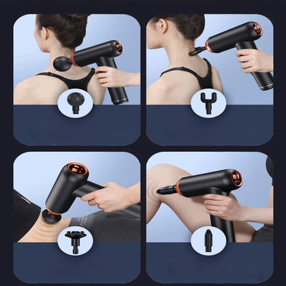 99 Gears Massage Gun Smart Hit Fascia Gun Electric Neck Massager Tool for Body Massage Relaxation Fitness Muscle Pain Relief