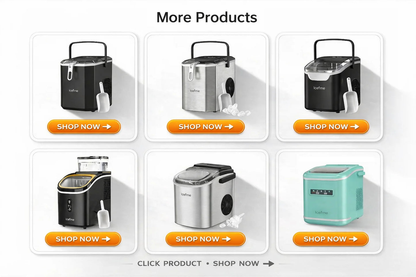 LOEFME Portable Bullet Ice Maker 12KG/24H Countertop Ice Machine 9 Cubes in 6 Min Auto Clean 2 Ice Sizes with Handle