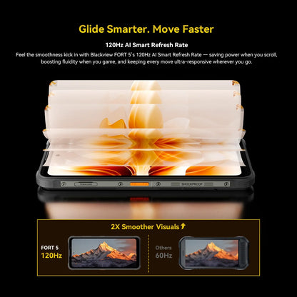 Blackview FORT 5 Android 16 Rugged Smartphone 36GB(12+24)+256GB 6.78" HD+ IPS 5000mAh Mobile Phone Smartphone Mobile Phone NFC