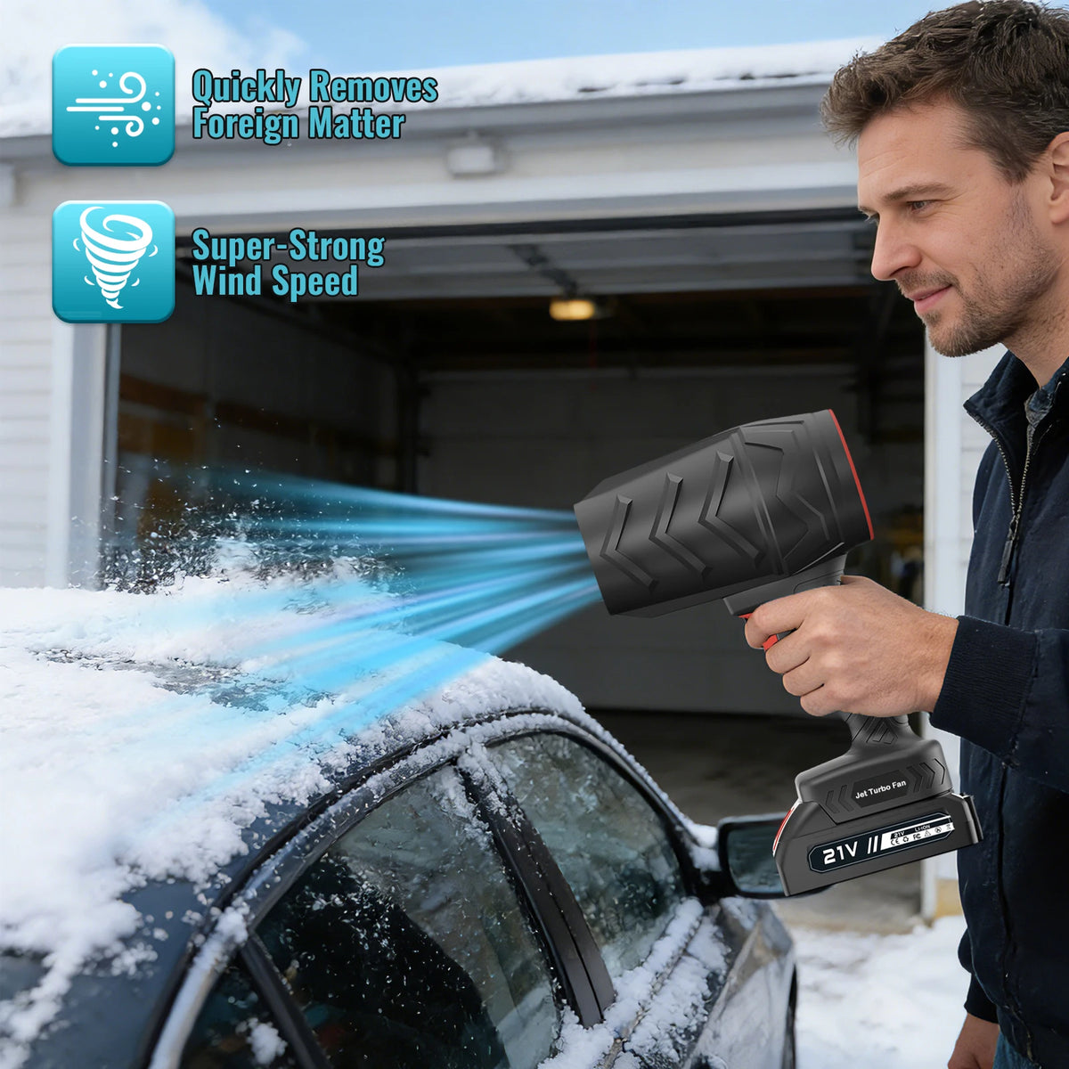 Electric Turbo Fan Blowers Dust Removal Air Blower Cordless Turbo Blower Jet Handheld Power Tools for 21V Makita Lithium Battery