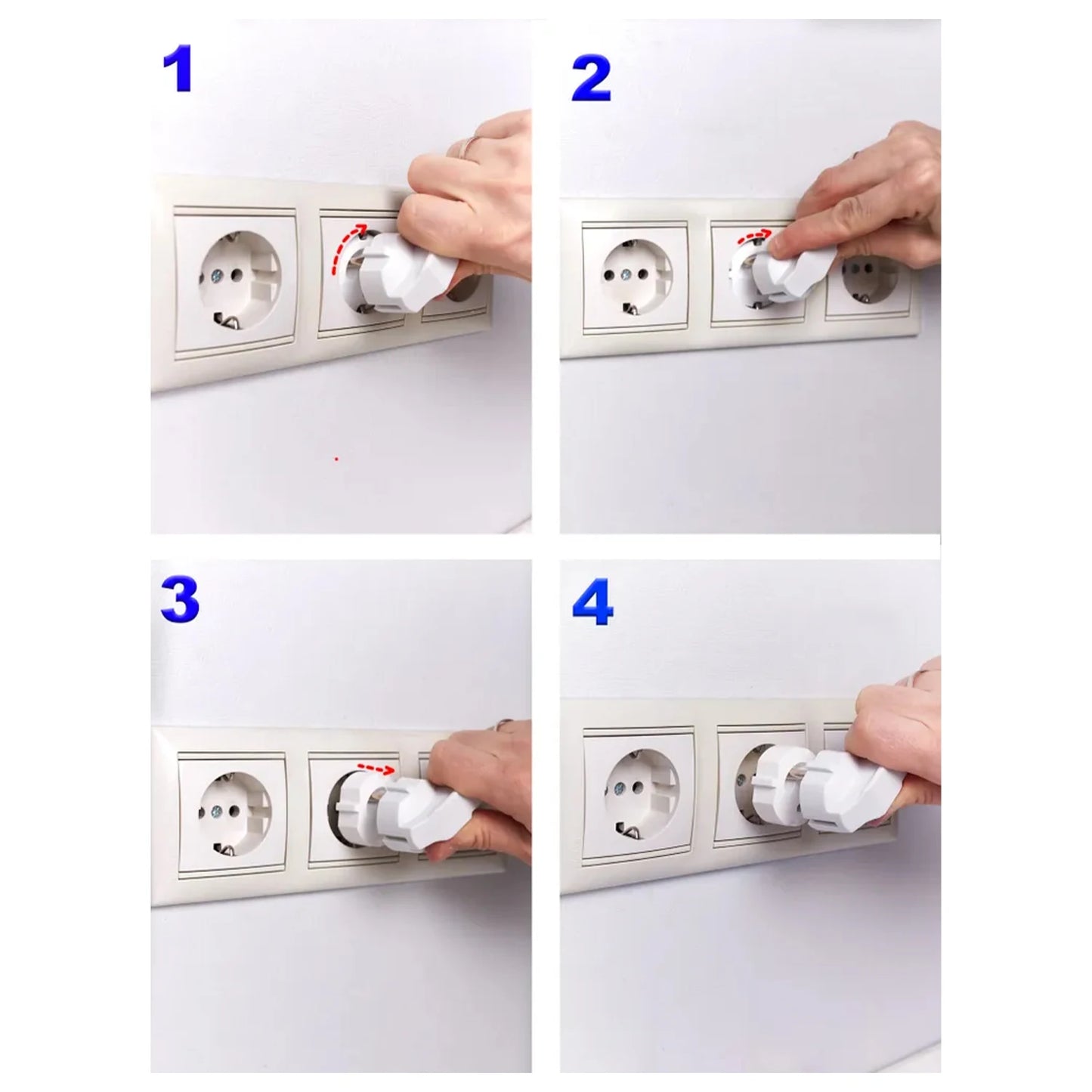Baby Safety Child Electric Socket Outlet Plug Protection Security Two Phase Safe Lock Cover Kids Sockets Cover Plugs