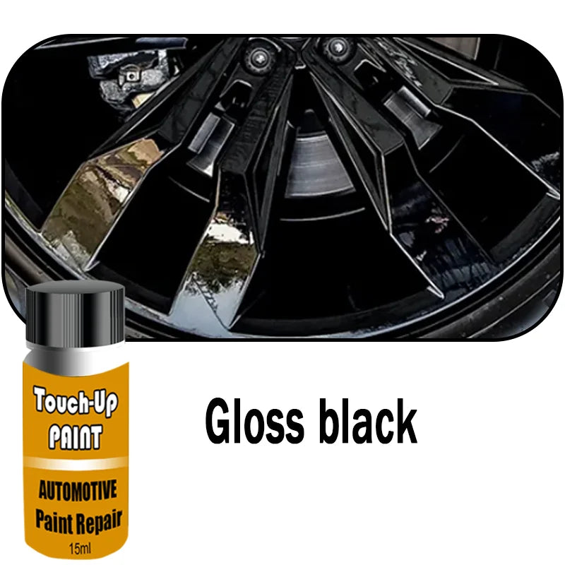 Automotive Wheel Touch-Up Paint (with Brush) Silver Black Rim Scratch Repair Pen Paint Car Accessories
