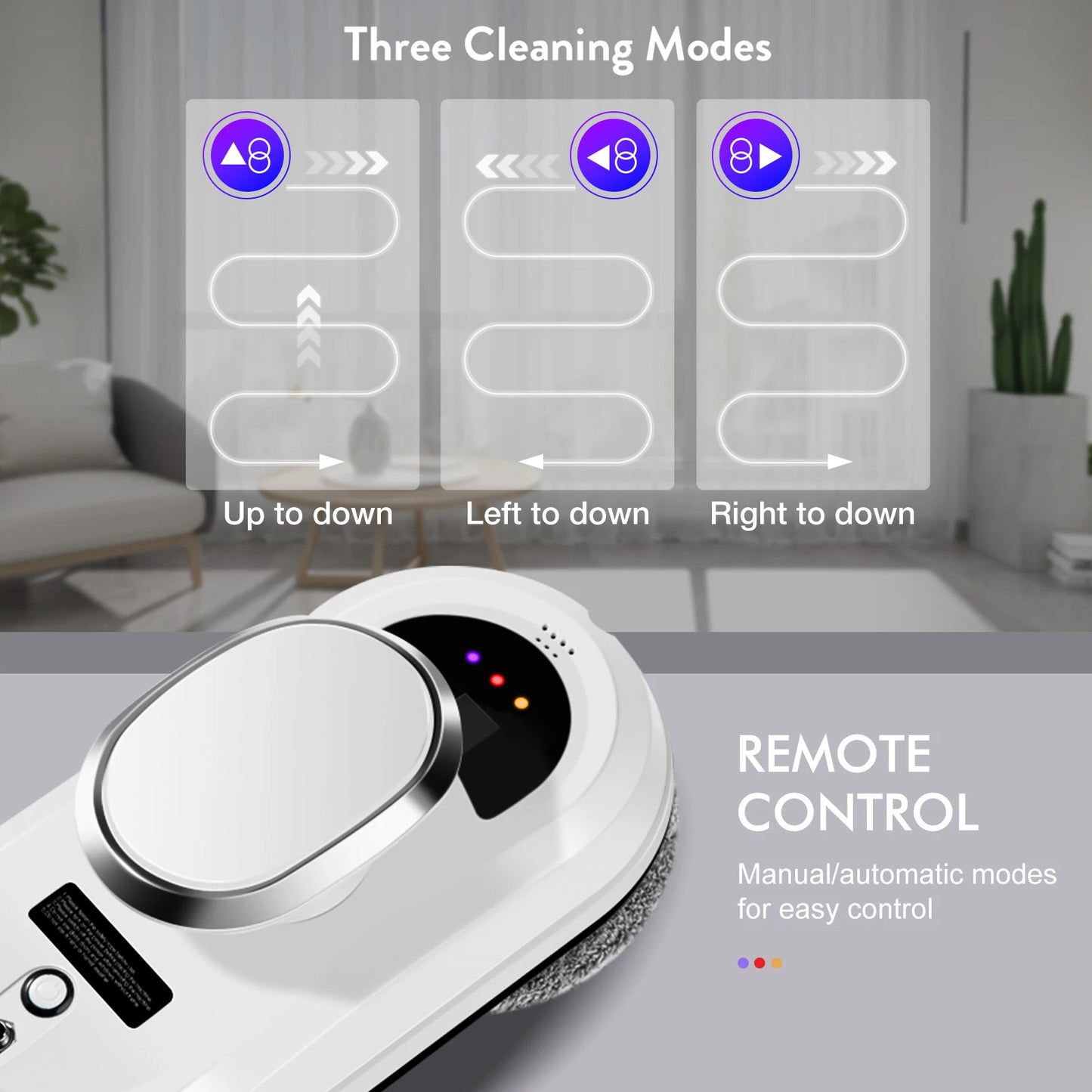 Window Robot Vacuum Cleaner Auto Working Electric Glass Limpiacristales Remote Control For Home