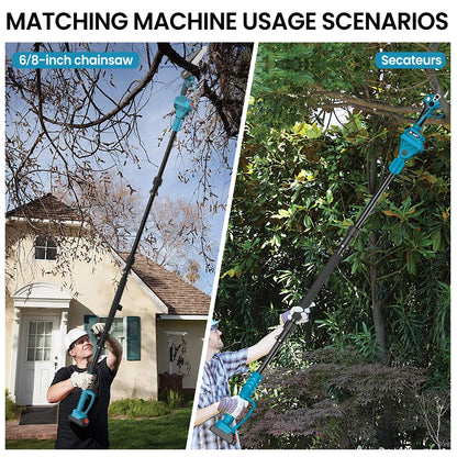 2M Plug In Type Extension Rod For Electric Pruning Shear & Chainsaw 180 ° Adjust High Branch Telescoping Rod For Makita 18V Batter