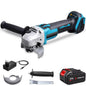 125MM Brushless Cordless Electric Angle Grinder 4 Speed Grinding Polishing Machine Woodworking Power Tool For Makita 18V Battery