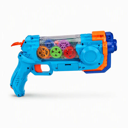 Electric Toy Gun with Spray Effect and LED Lights - Save by Buying More, Automatic Launcher with Gears for Kids, Summer