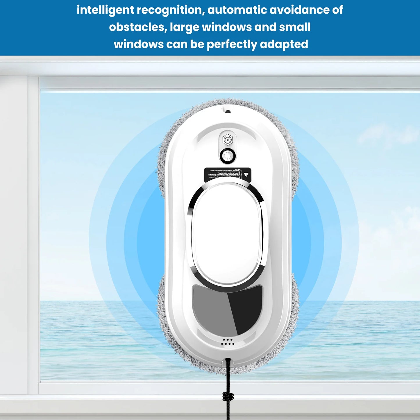 5600PA Automatic Window Cleaning Robot Smart Electric Glass Cleaner Robot Home Intelligent Auto Window Washer Cleaning Machine With Remote Control for Indoor Outdoor Window