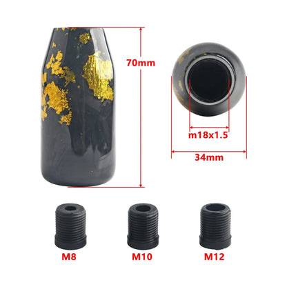 JDM Style Racing Forged Fiber Gear Shift Knob Cylindrical And Spherical Shift Knob For Most Car Decorations Accessories