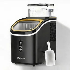 LOEFME Portable Ice Maker 12kg/24h 9 Ice Cubes in 6-13 Min LED Display with Adjustable Ice Size 1.4L Water Tank for Home