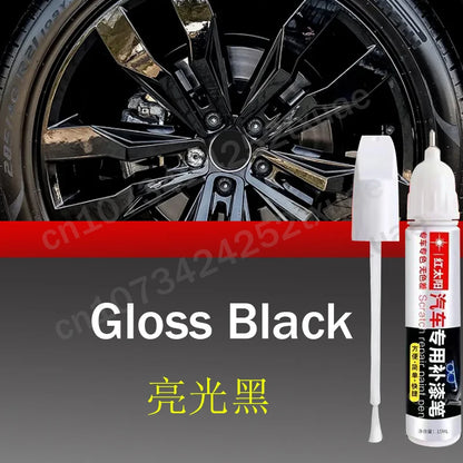 Car Wheel Scratch Repair Pen for Tesla Model 3 Y X S Black Rim Touch-Up Paint Remover Matte Black Paint Care Accessories