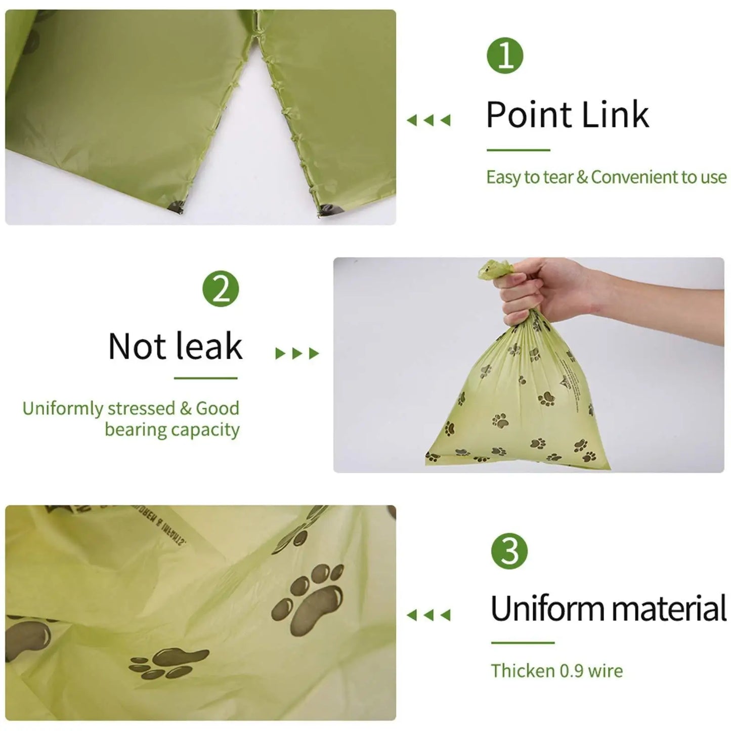 40 Pcs Pet Waste Bags Set, Thicke Ned Disposable Poop Bags for Dogs Cats, Leak-Proof Odor-Control Cleanup Bags for Walking Travel, Practical Gift for Pet Owners Dog Lovers