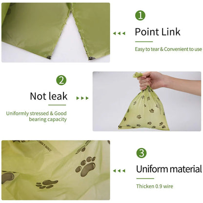 40 Pcs Pet Waste Bags Set, Thicke Ned Disposable Poop Bags for Dogs Cats, Leak-Proof Odor-Control Cleanup Bags for Walking Travel, Practical Gift for Pet Owners Dog Lovers
