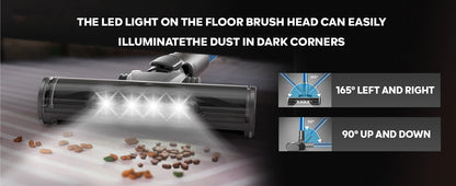 Inse S9X cordless vacuum cleaner, 55KPa, 1 L dust cup, light display battery, for animal hair, Carpet