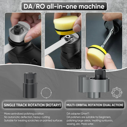 Cordless Mini Car Polisher RO/DA Dual Action Polisher Auto Detailing Scratch Killer Wireless Detail Polishing Machine