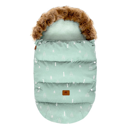 Stroller Footmuff Outdoor Winter Baby Warm In Pram Removable Thicker Windproof Fur Collar Baby Envelope Stroller Accessories