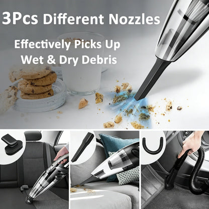 TUERBB VC01 Lightweight & Portable Vacuum Cleaner, Strong Power, USB-C Rechargeable for Car Cleaning Home Pet Hair