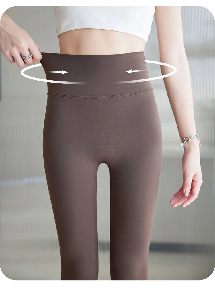 BIVIGAOS Summer Seamless Skin Feel Ultrathin Shark Leggings Women High Waist Tight Leggings Multicolor Sport Fitness Leggings