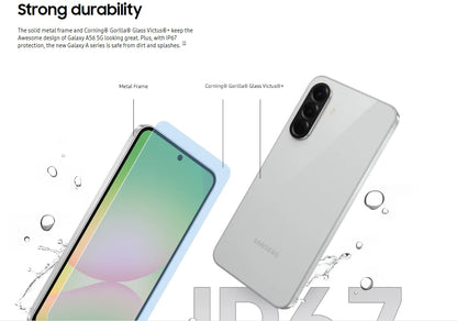 Samsung Galaxy A56 5G Smartphone 100% Original 6.7" Super AMOLED 120Hz Display Exynos 1580 5000mAh Battery 45W Fast Charging 50MP Camera 6X OS Upgrad