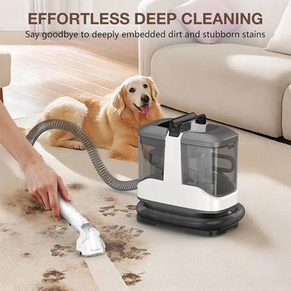 MAMNV C3 Portable Fabric Cleaner 13000Pa Suction 500W Brush Motor 1.5m Flexible Hose 1000ml Clean & 500ml Waste Tanks Lightweight & Quiet Multi-Purpose Upholstery Cleaner for Sofa/Carpet/ Mattress/Car