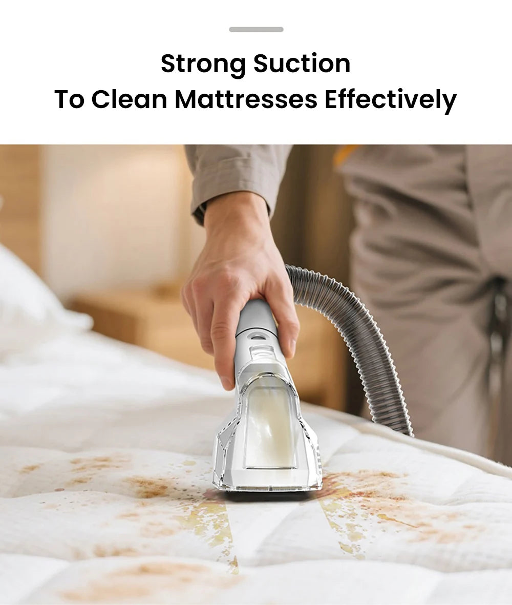 MAMNV C3 Portable Fabric Cleaner 13000Pa Suction 500W Brush Motor 1.5m Flexible Hose 1000ml Clean & 500ml Waste Tanks Lightweight & Quiet Multi-Purpose Upholstery Cleaner for Sofa/Carpet/ Mattress/Car