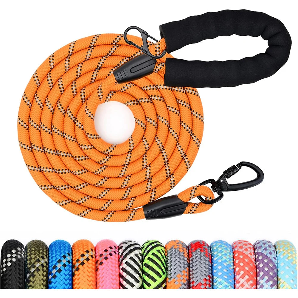 Dog Training Lead, Long Dog Lead 1.5M/2M/3M, Long Rope with Padded Handle for Small, Medium/Large Dog