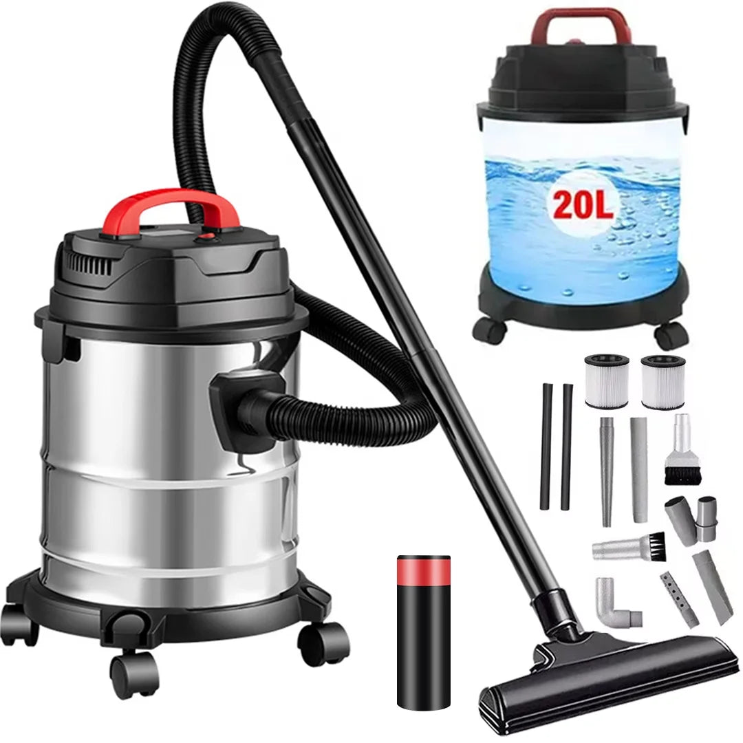 3 in 1 Wet Dry Vacuum Cleaner 20L Capacity Bagless Cylinder Vacuum with Blower Function for Home Workshop Floor Dust Extractor