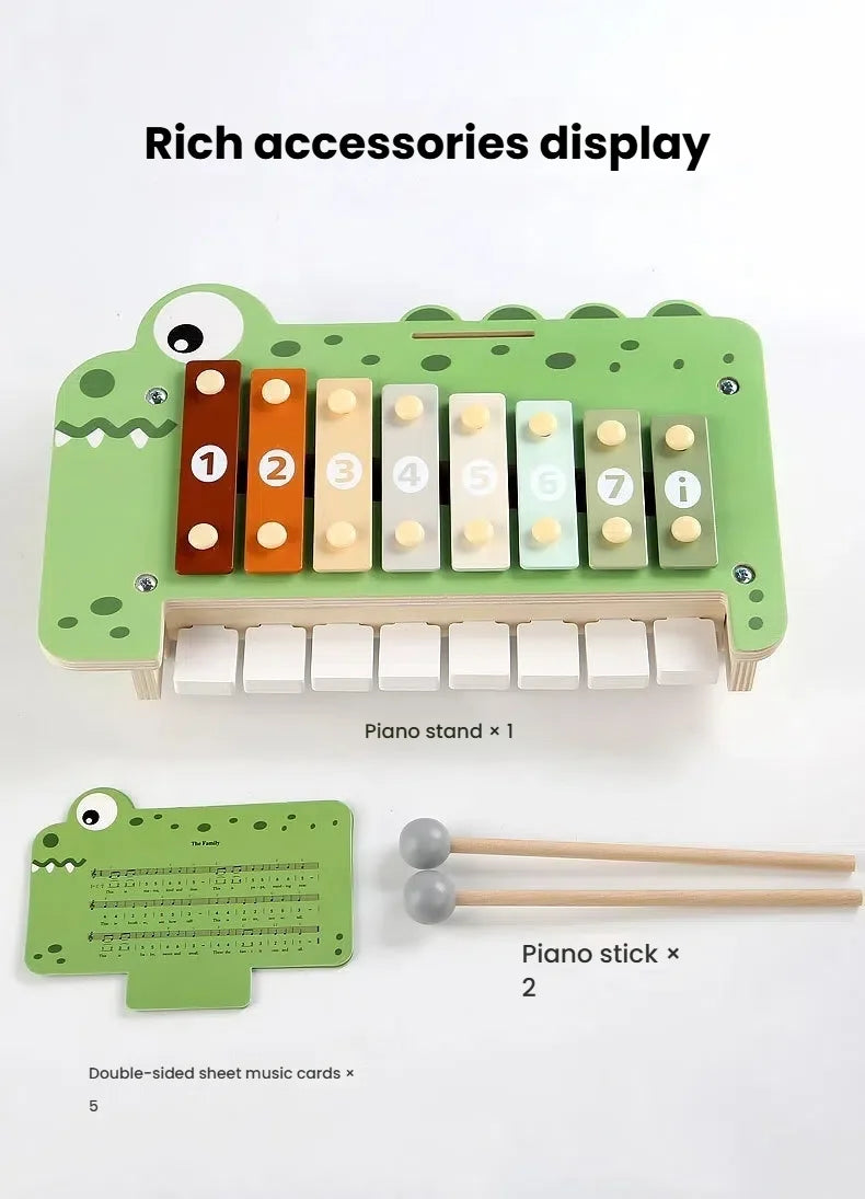 Baby Musical Instruments Montessori Wooden Toys,Percussion Xylophone Set for Toddlers,Preschool Educational Gifts