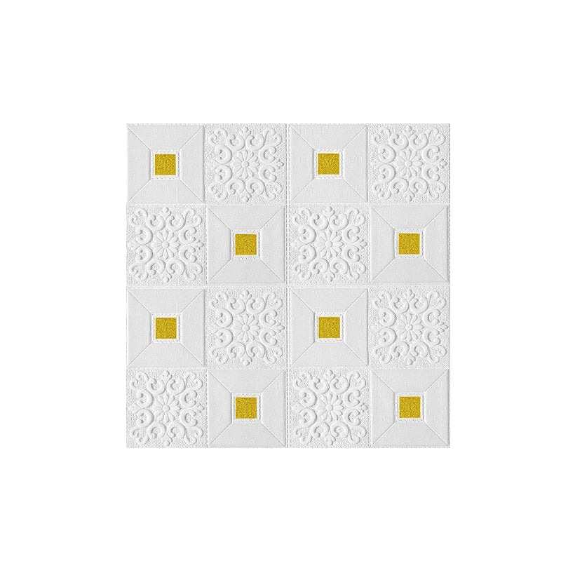 10Pcs 70x70cm Big Size Ceiling Wallpaper 3D Brick Waterproof Wall Stickers Foam Self-Adchive Wall Decoration