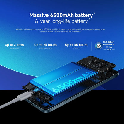 Xiaomi REDMI Note 15 Pro Global version 4G Smartphone, battery-mAh, screen-Amole-inch, processor MTK Helio G200-Ultra, camera MP