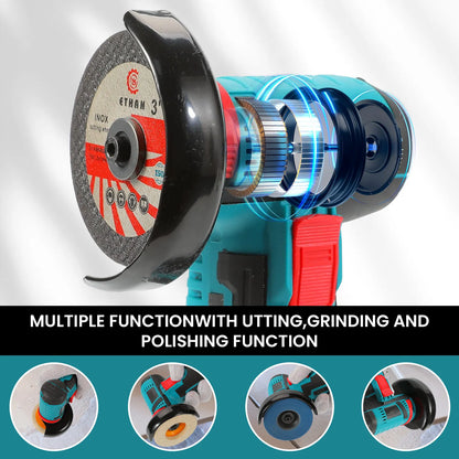 12V Cordless Angle Grinder Kit Lithium Battery Rechargeable 19500RPM Mini Polishing Cutting Machine Tools for DIY Home Projects