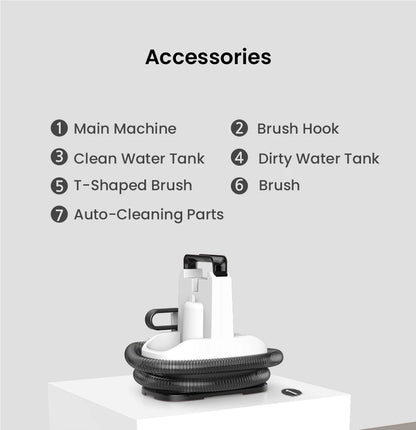 MAMNV C3 Portable Fabric Cleaner 13000Pa Suction 500W Brush Motor 1.5m Flexible Hose 1000ml Clean & 500ml Waste Tanks Lightweight & Quiet Multi-Purpose Upholstery Cleaner for Sofa/Carpet/ Mattress/Car