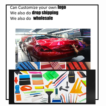 TOFAR Silicone Water Squeegee Car Cleaning Window Tinting Wrap Tool Windshield Glass Water Wiper PPF Scraper Soft T-Shape Shovel