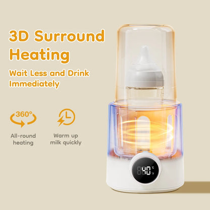 MAMIJOY Baby Bottle Warmer Multi Function 36-100° Adjustable Food Heater Milk Warmer Steriliser ACcurate Temperature Control N22