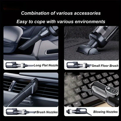 Handheld Wireless Vacuum Cleaner Strong Suction Mini Car and Home 18000Pa LED Screen Display Vacuum Cleaner One-Key Car Home Office Pet