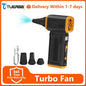 Foursun 130000 RPM Turbo Violent Fan, 10-Speed with Display, Fast Charging for Home/Car/Outdoor Cleaning