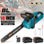 Brushless 16Inch Electric Chainsaw Cordless Pruning Woodworking Power Tool Handheld Garden Cutter For Makita Battery