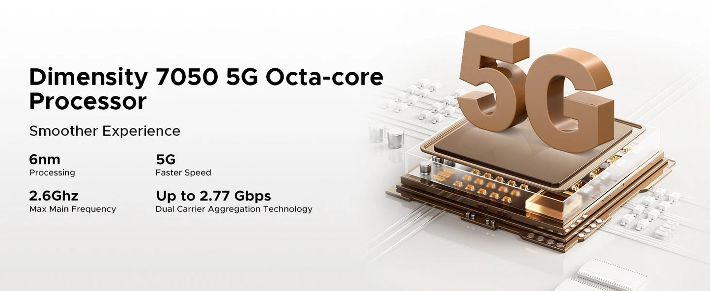 DOOGEE Blade20 Turbo 5G Rugged Phone Gemini Al 6.6'' Screen 10300mAh Battery 8GB 256GB 50MP Camera Android 15 NFC Mobile Phone