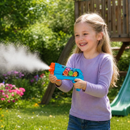 Electric Toy Gun with Spray Effect and LED Lights - Save by Buying More, Automatic Launcher with Gears for Kids, Summer