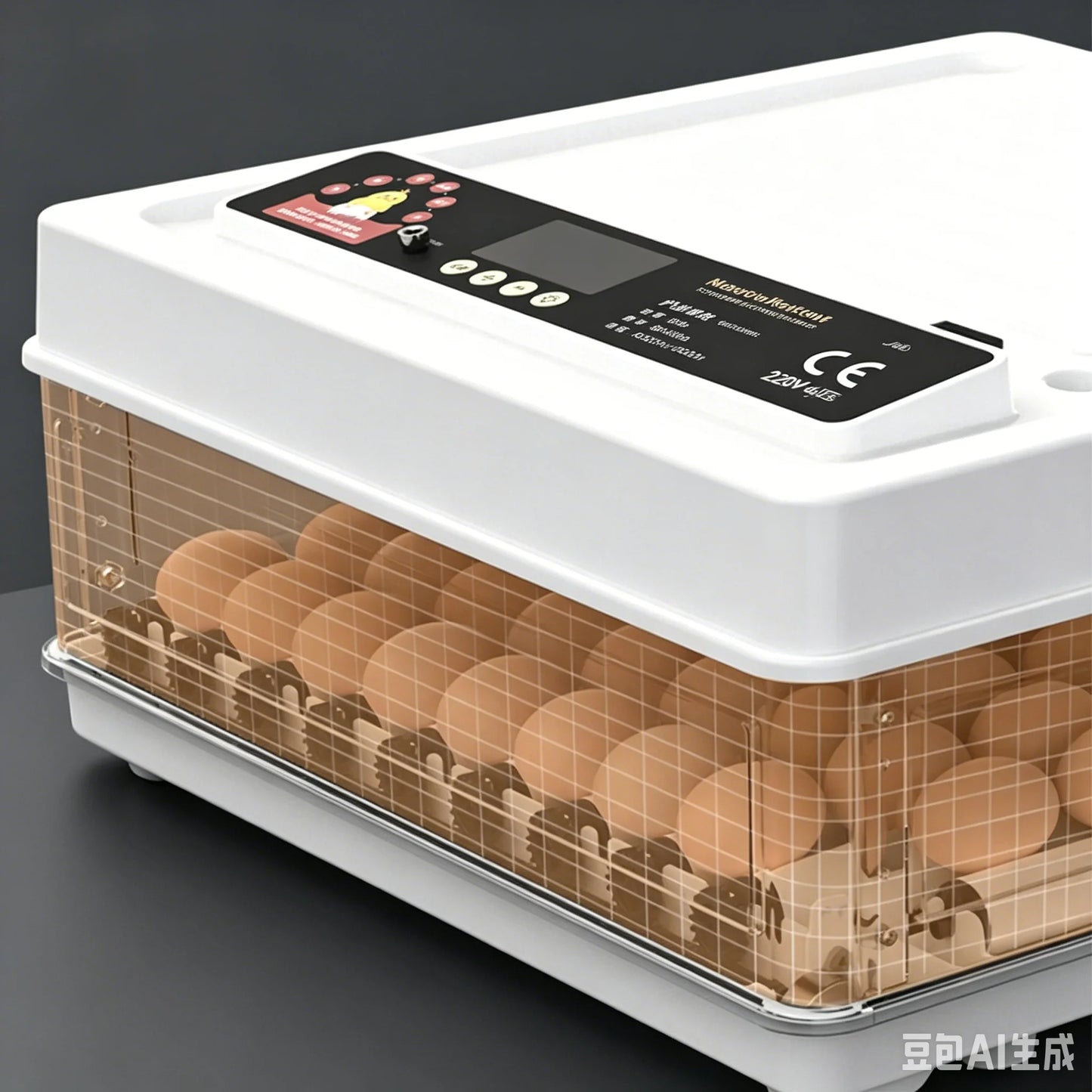 220V Mini Digital Egg Incubator with Auto Egg Turning, Low Noise Fan & Heat Insulation Cover for Chicken Duck Quail Pigeon Bird Eggs, Farm & Educational Hatching Machine