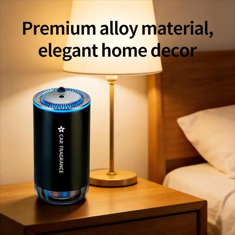 Auto smart fragrance machine, automatic spray function, aluminum alloy, starry sky atmosphere light, suitable for car and home
